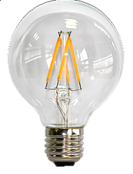 ΛΑΜΠΤΗΡAΣ LED FILAMENT ΔΙΑΦΑΝH 4W   E27 - G95